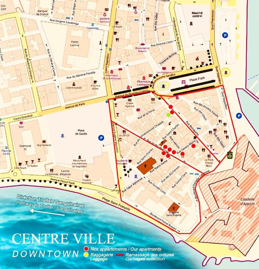 Appartements Au Coeur De La Vieille Ville Pietonne & Citadelle Аяччо Экстерьер фото